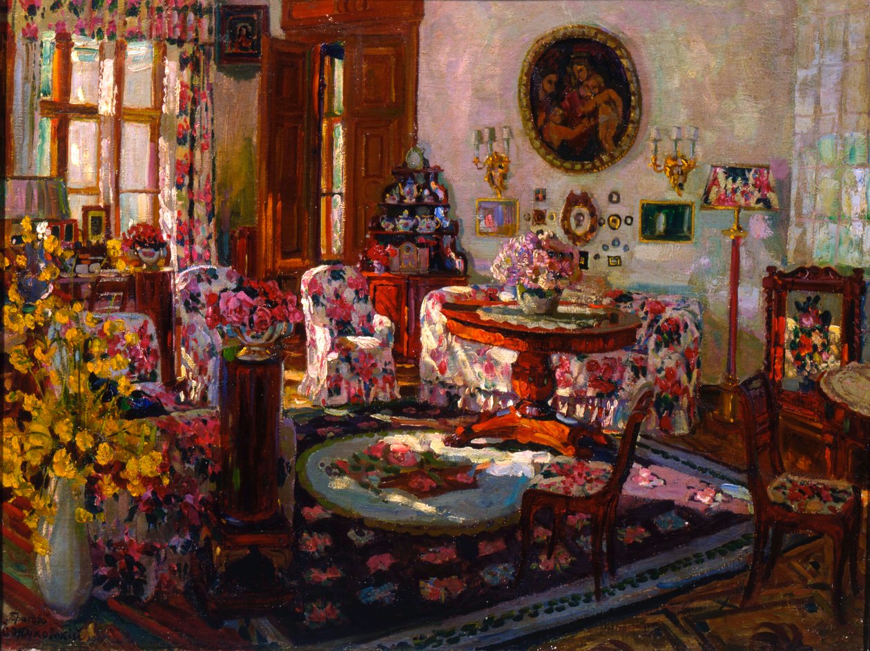 Interior en la Casa Solariega Brasovo de Stanislav Julianovic Zukovskij