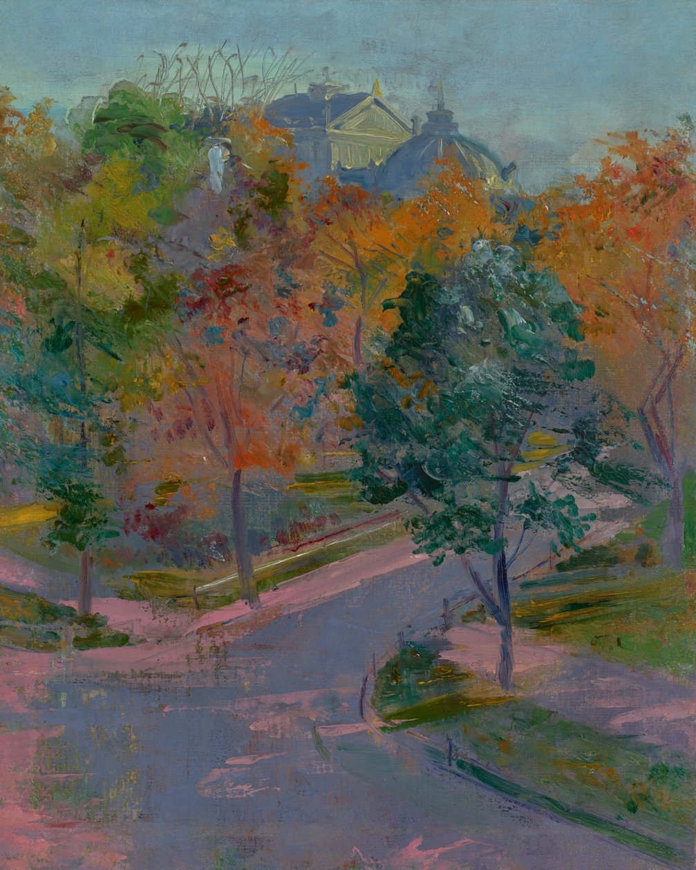 Vista del Teatro Municipal de Cracovia desde la calle Zacisze de Stanislaw Wyspianski