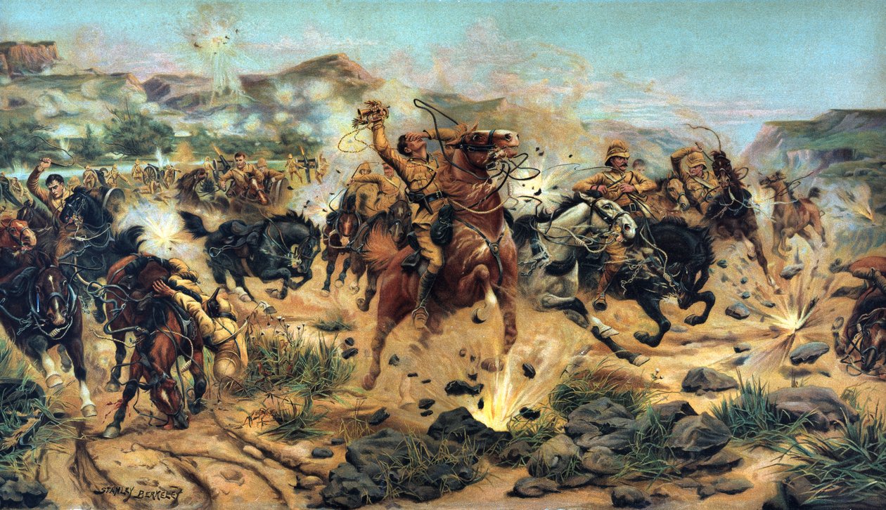 Salvando los cañones en Colenso, 1899 de Stanley Berkeley
