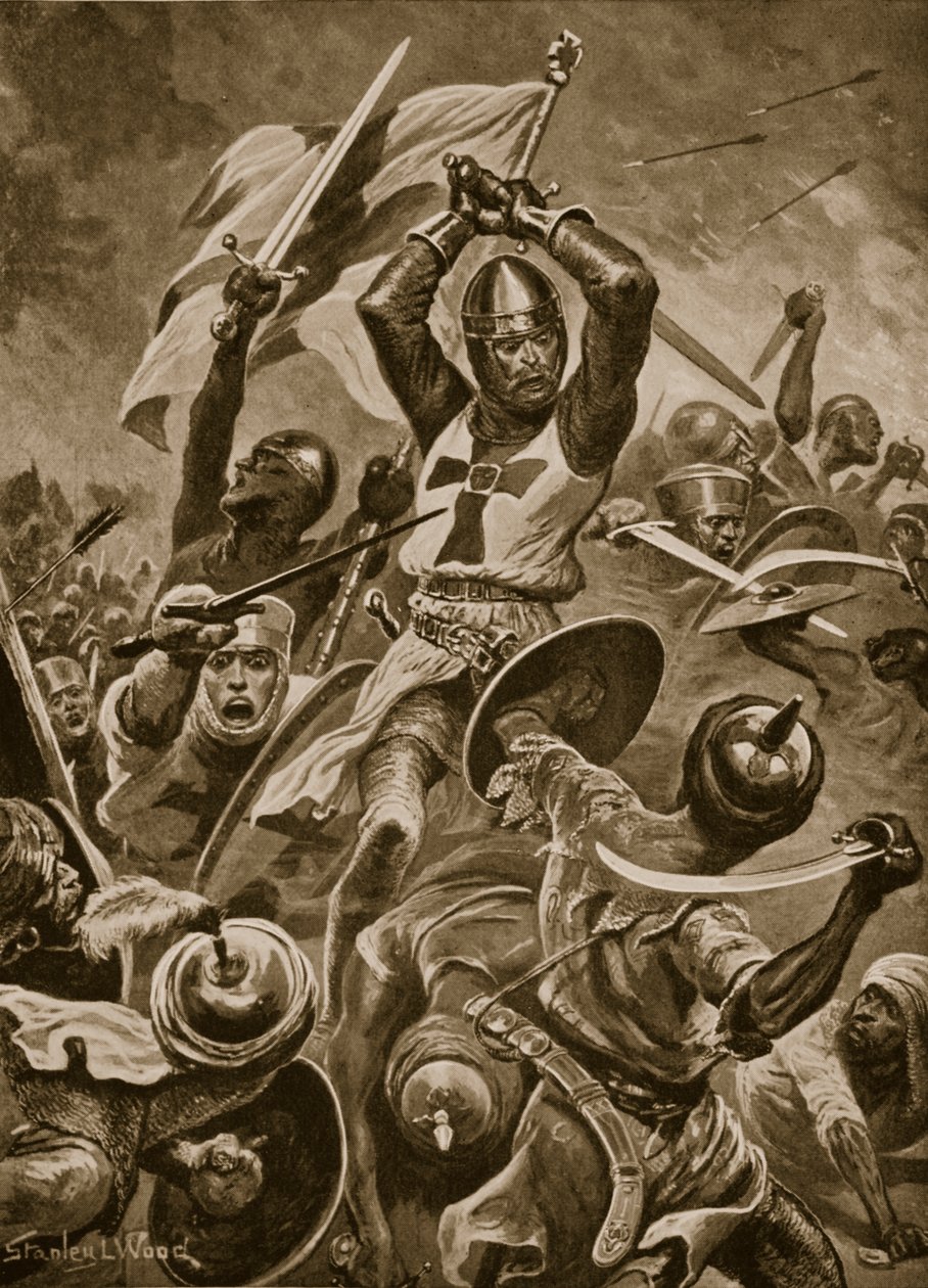 Cruzados asaltando la ciudad de Tiro de Stanley L. Wood