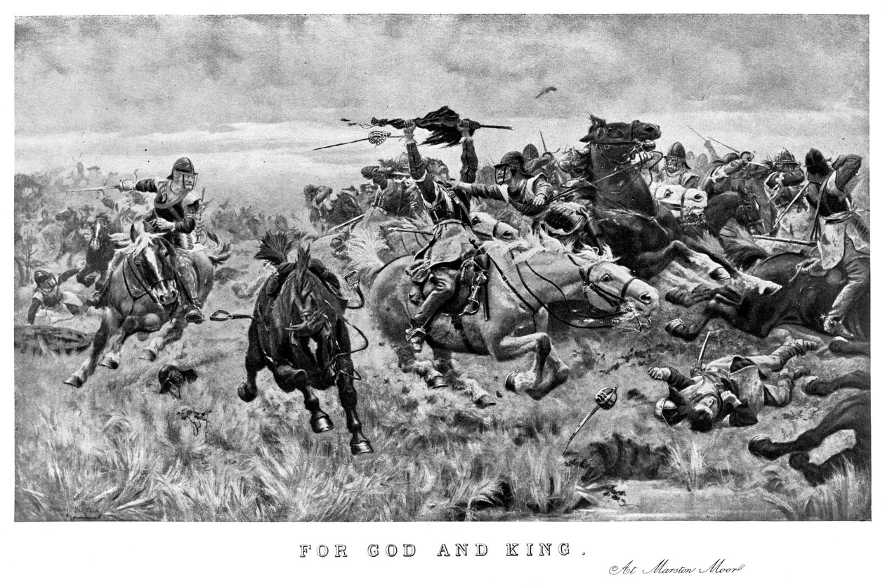 Por Dios y el Rey, en Marston Moor, 1644, 1893 de Stanley Berkeley