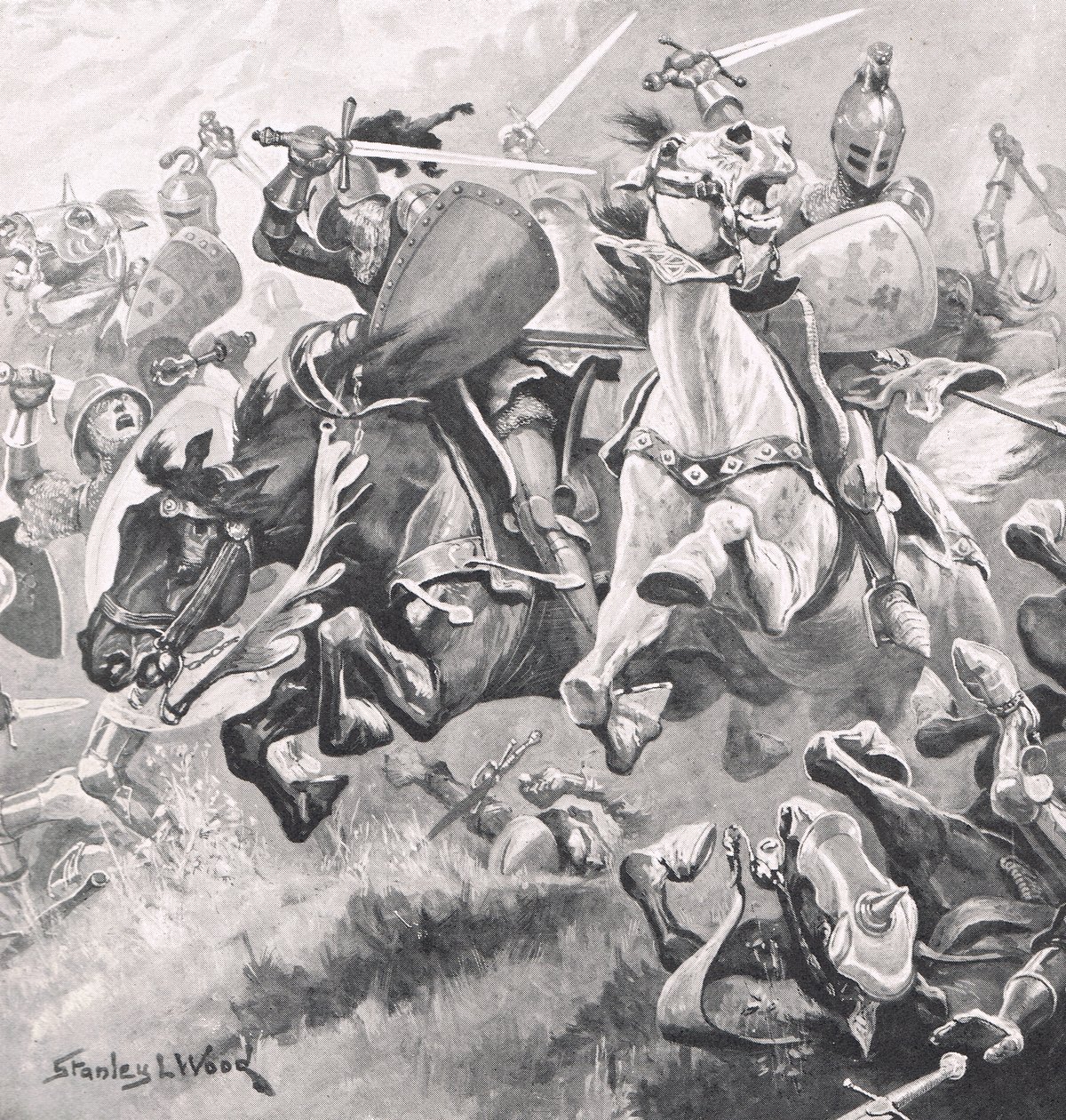 Batalla de Shrewsbury, 21 de julio de 1403, ilustración de 