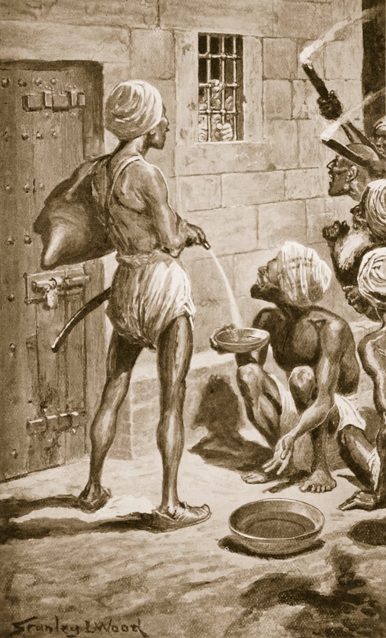 El Agujero Negro, Viejo Fuerte William, 18 de junio de 1756, ilustración de 