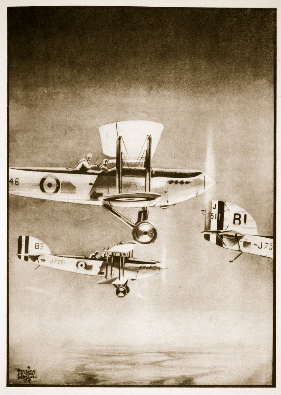 Servicio sobre el Sudán, ilustración de "Flying Memories" de John Hamilton de Stanley Orton Bradshaw