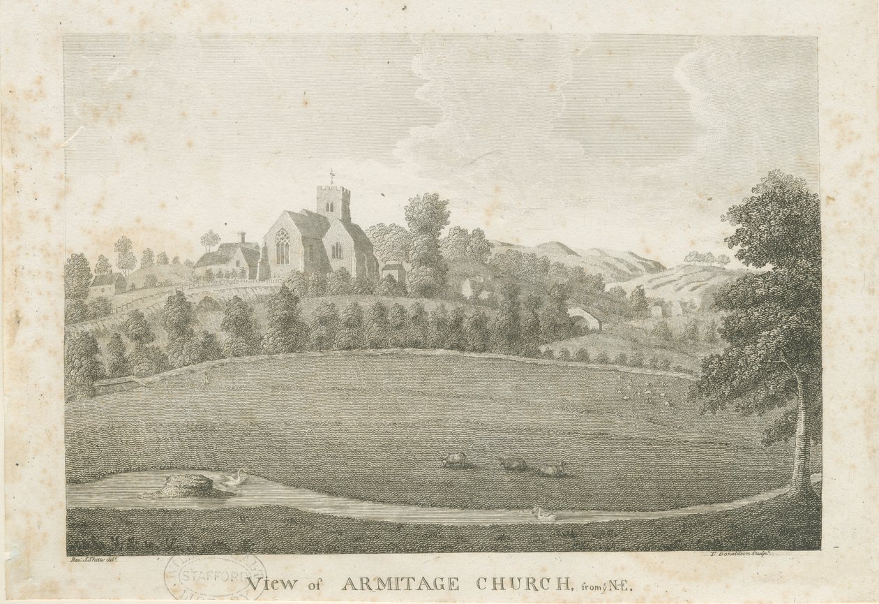 Iglesia de Armitage: grabado de Stebbing Shaw