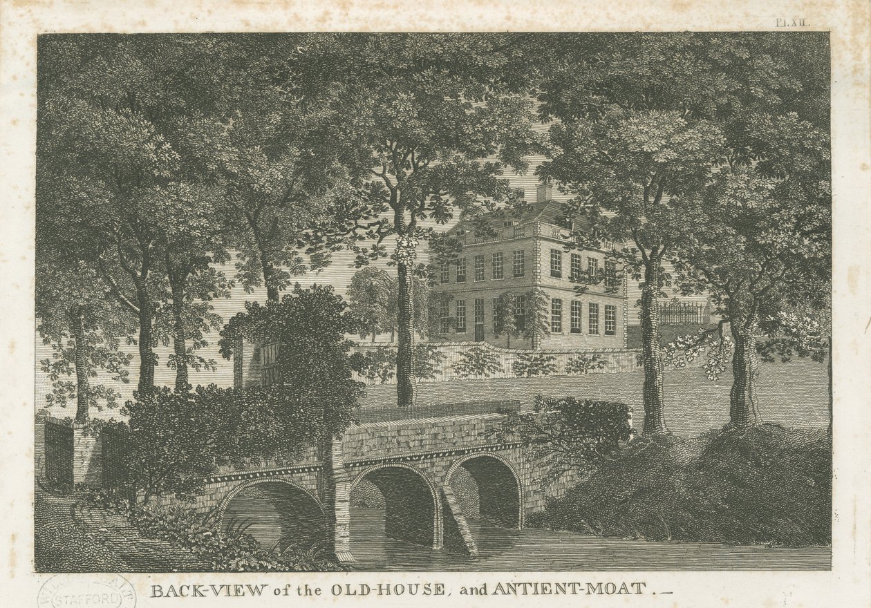 Bescot Hall: grabado de Stebbing Shaw
