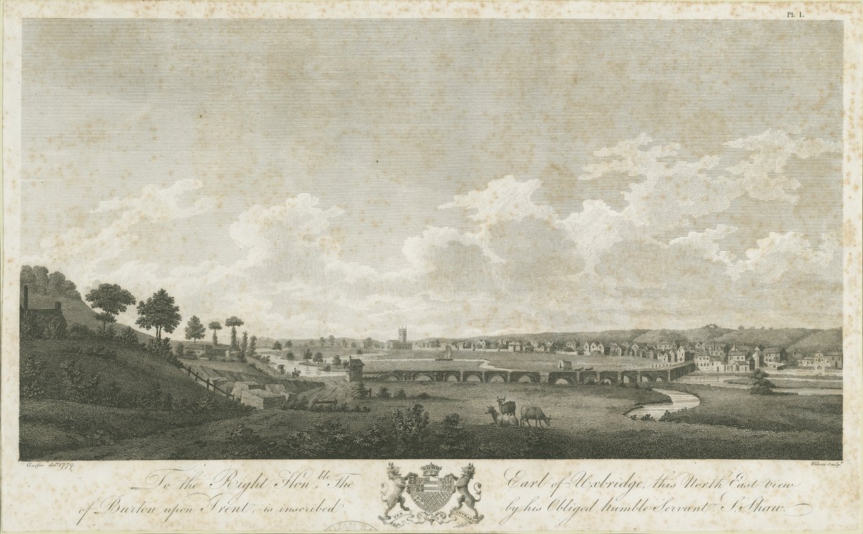 Burton-upon-Trent - Puente y Ciudad de Stebbing Shaw