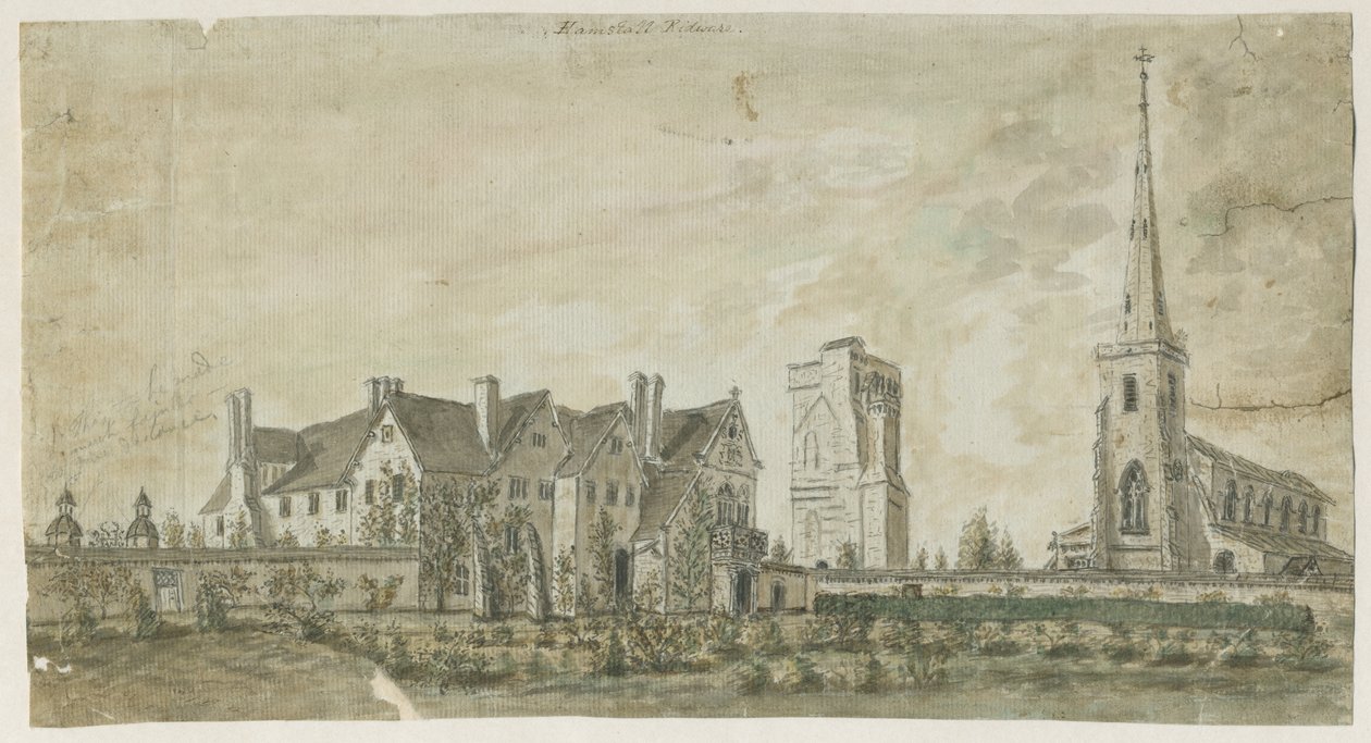 Hamstall Ridware - Iglesia y casa solariega de Stebbing Shaw