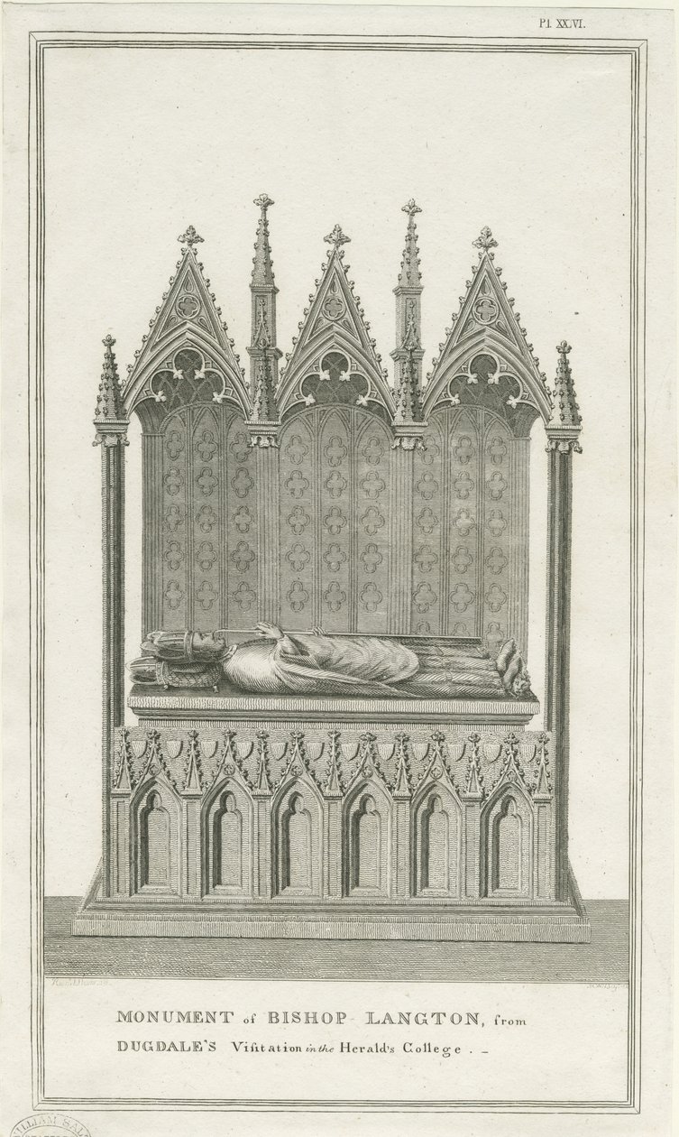 Catedral de Lichfield - Monumento al Obispo Langton de Stebbing Shaw