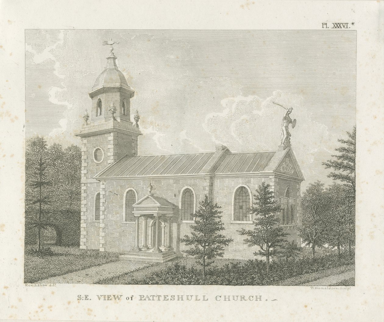 Iglesia de Patshull: grabado, s.f. [1762-1802] de Stebbing Shaw