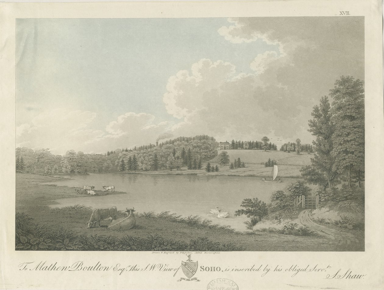 Soho - Casa de [Matthew Boulton]: grabado de Stebbing Shaw