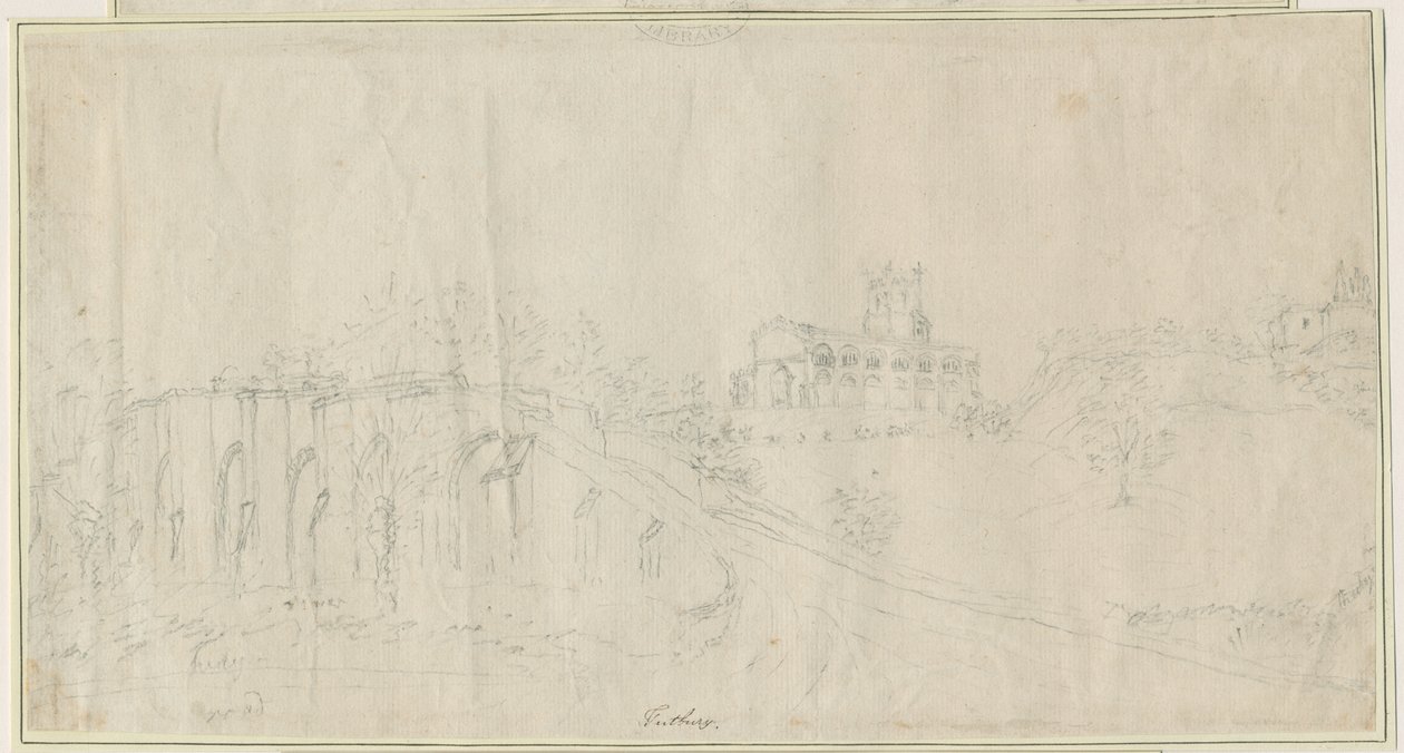 Iglesia y Castillo de Tutbury - Vista Noreste de Stebbing Shaw