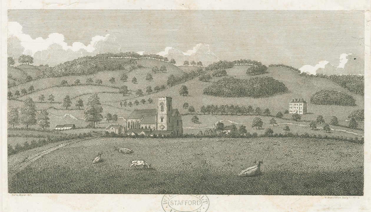 Wolseley - Iglesia de Colwich y Casa Oakedge de Stebbing Shaw