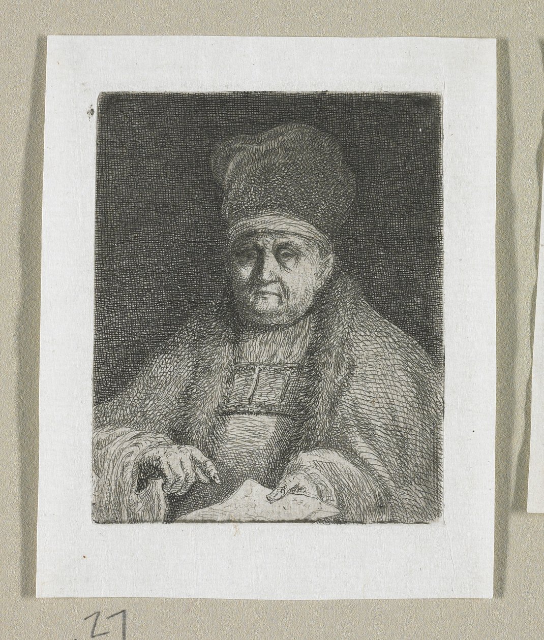Retrato de medio cuerpo de un dignatario eclesiástico de Stefan Juliusz Norblin de la Gourdaine