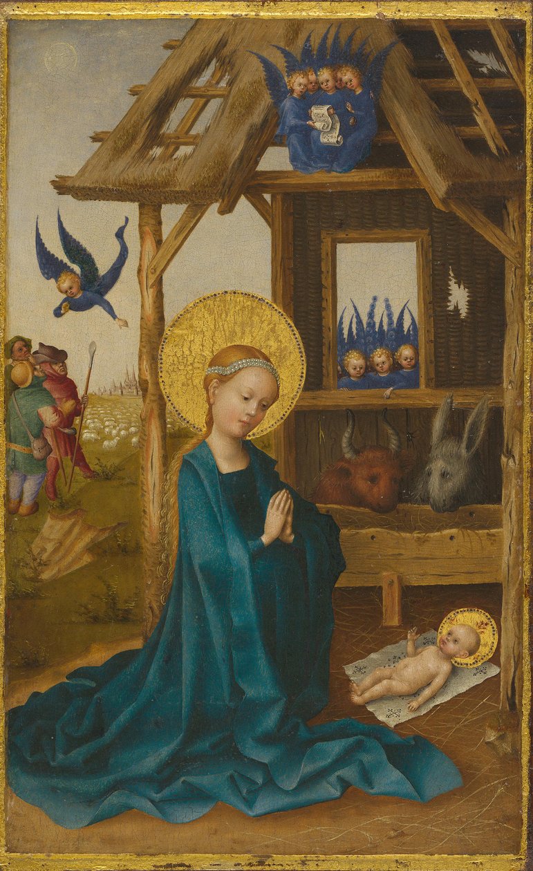 Geburt Christi (Rückseite: Kreuzigung Christi) de Stefan Lochner