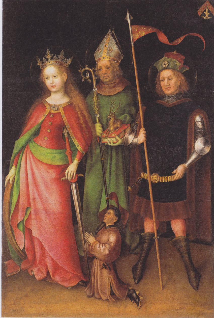 Hl. Katharina, Hubert und Quirinus (Jüngstes-Gericht-Altar) de Stefan Lochner