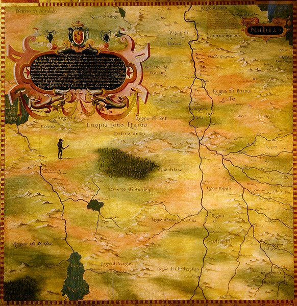 Mapa de la región del Nilo al sur de Nubia de Stefano Bonsignori