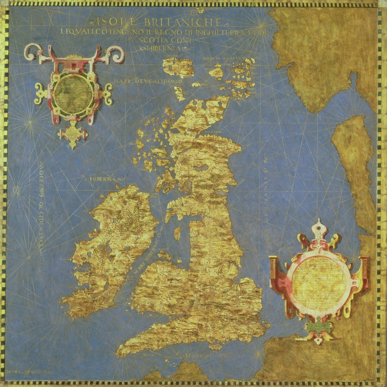 Mapa de las Islas Británicas del siglo XVI, de la 