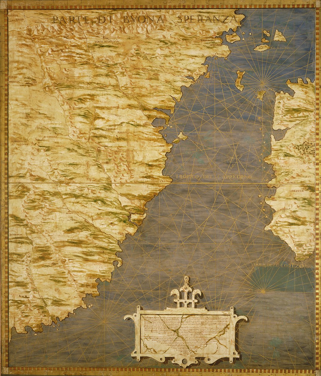 Mapa del Cabo de Buena Esperanza de Stefano Bonsignori
