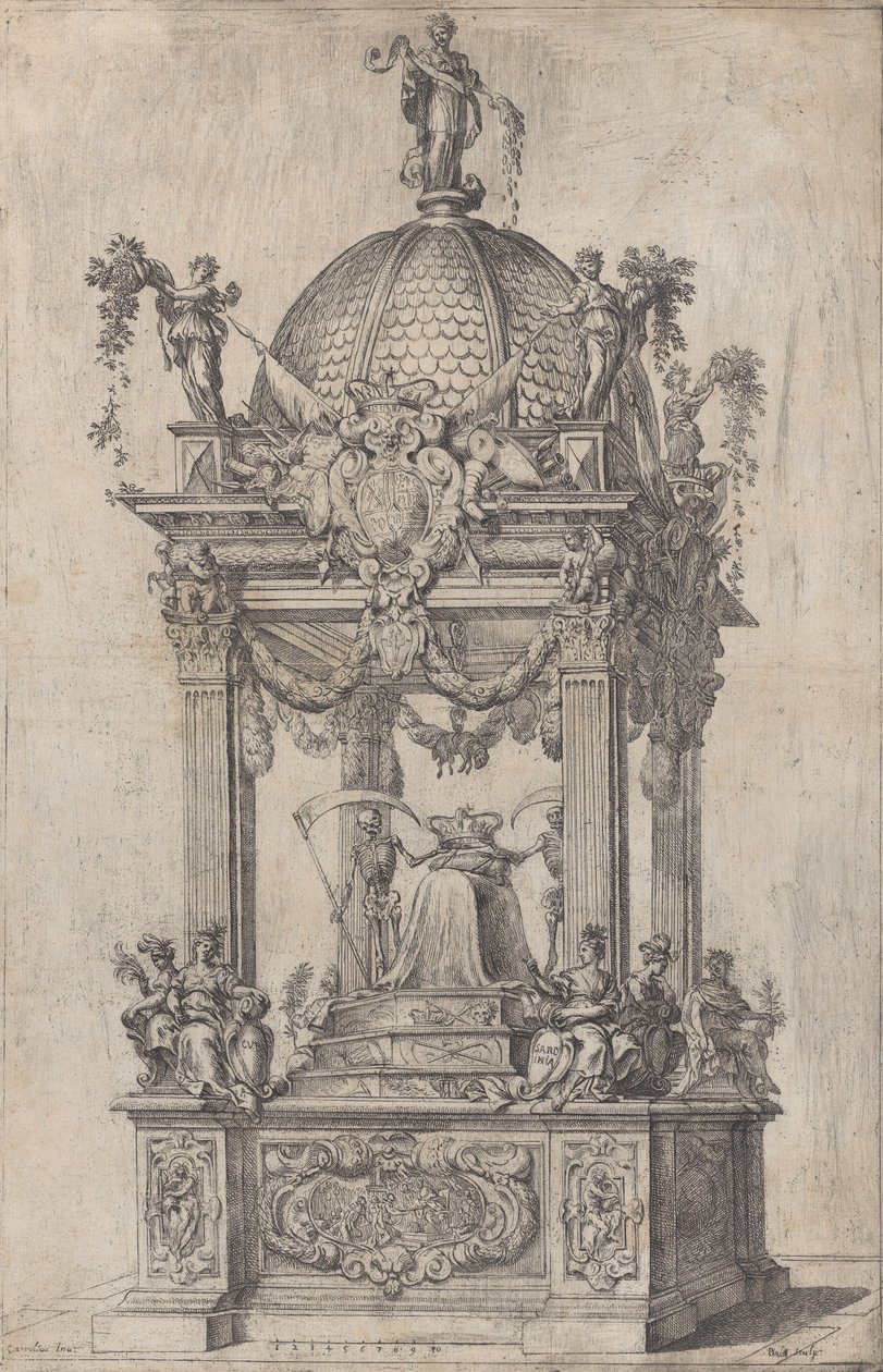 El catafalco de Felipe IV de España, ca. 1665 de Stefano Camogli