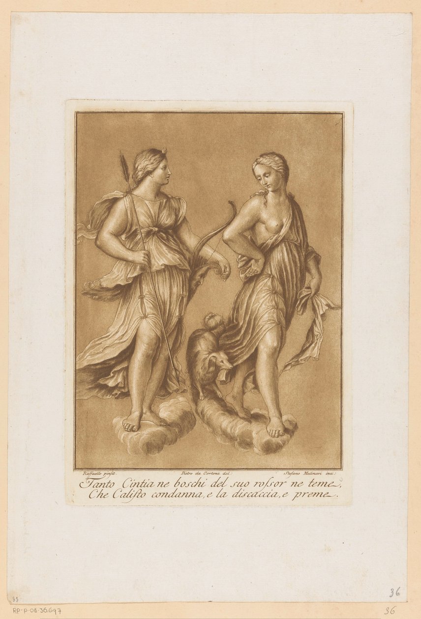 Diana en Calisto Plafondschilderingen van de Loggia di Galatea in de Villa Farnesina te Rome (título de la serie) de Stefano Mulinari