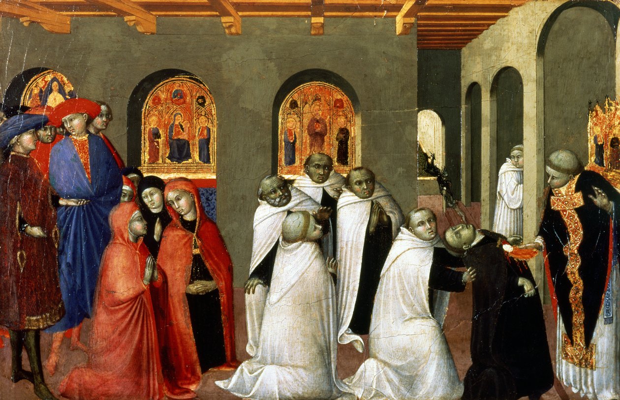 El Milagro del Santísimo Sacramento, de la predela del Altar de la Sagrada Eucaristía, 1423 de Stefano Sassetta