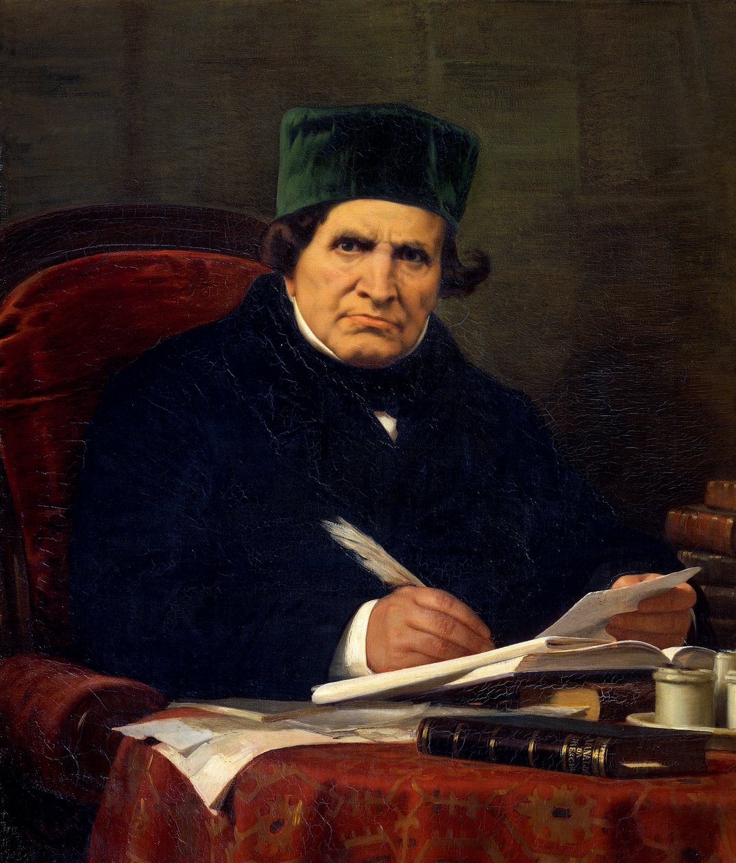 Retrato de Giovan Battista Niccolini, dramaturgo y patriota italiano por Stefano Ussi de Stefano Ussi