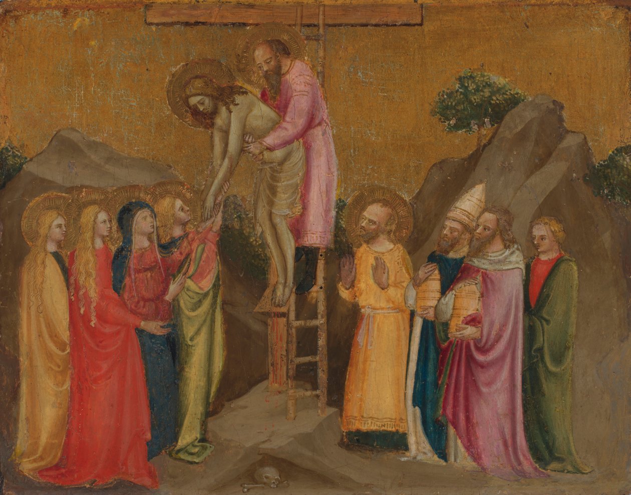 Descendimiento de la cruz, siglo XIV de Stefano d