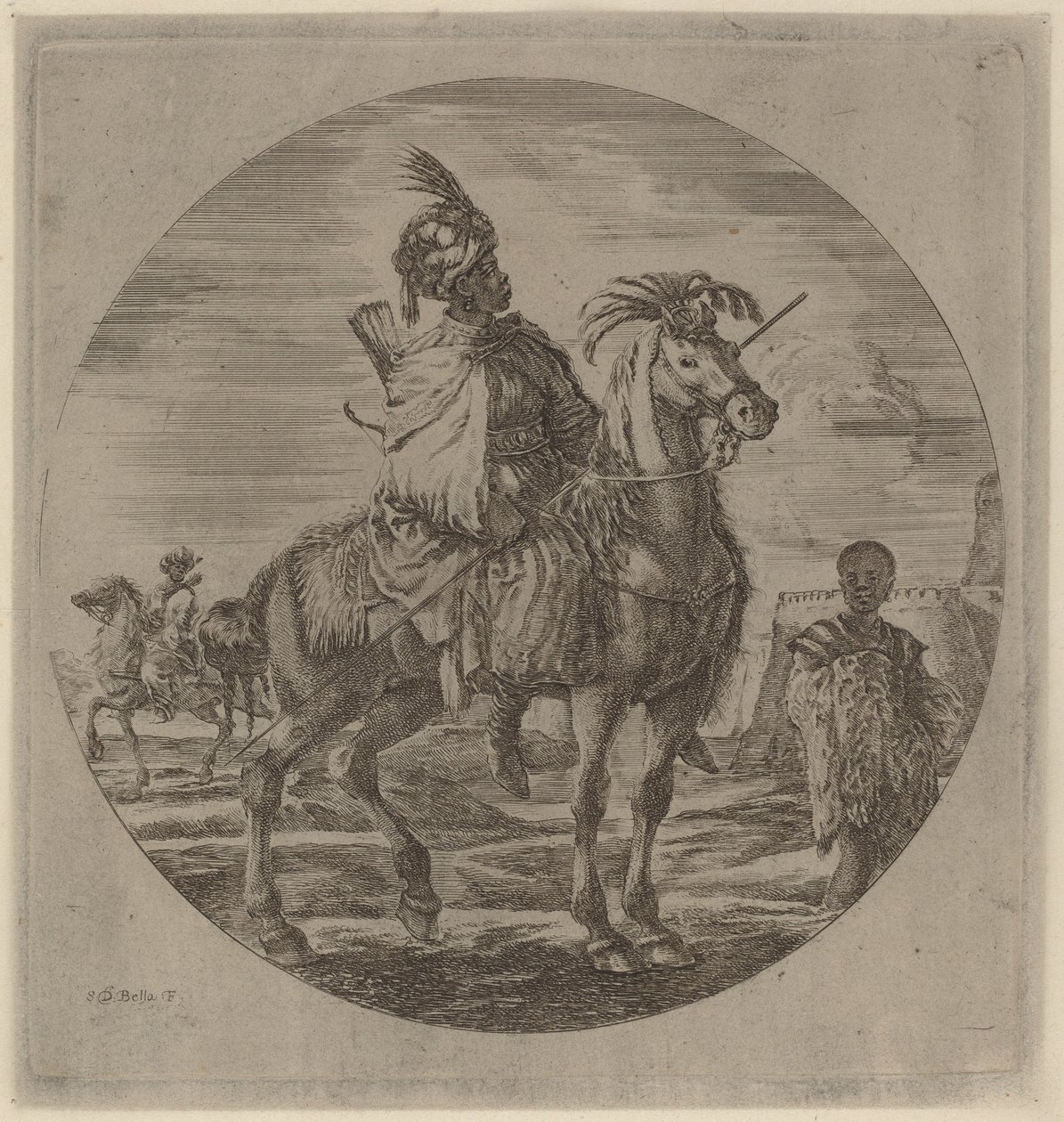Un jinete negro de Stefano della Bella