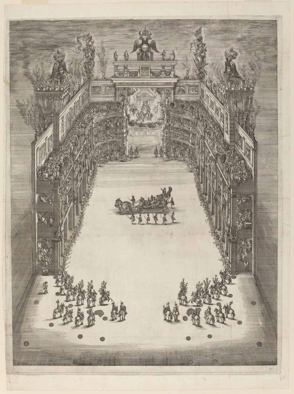 Vista aérea del teatro de Stefano della Bella