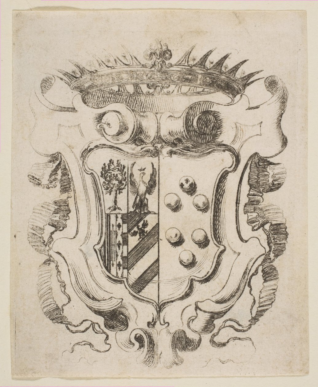 Armas de los Medici con Della Rovere, 1637 de Stefano della Bella