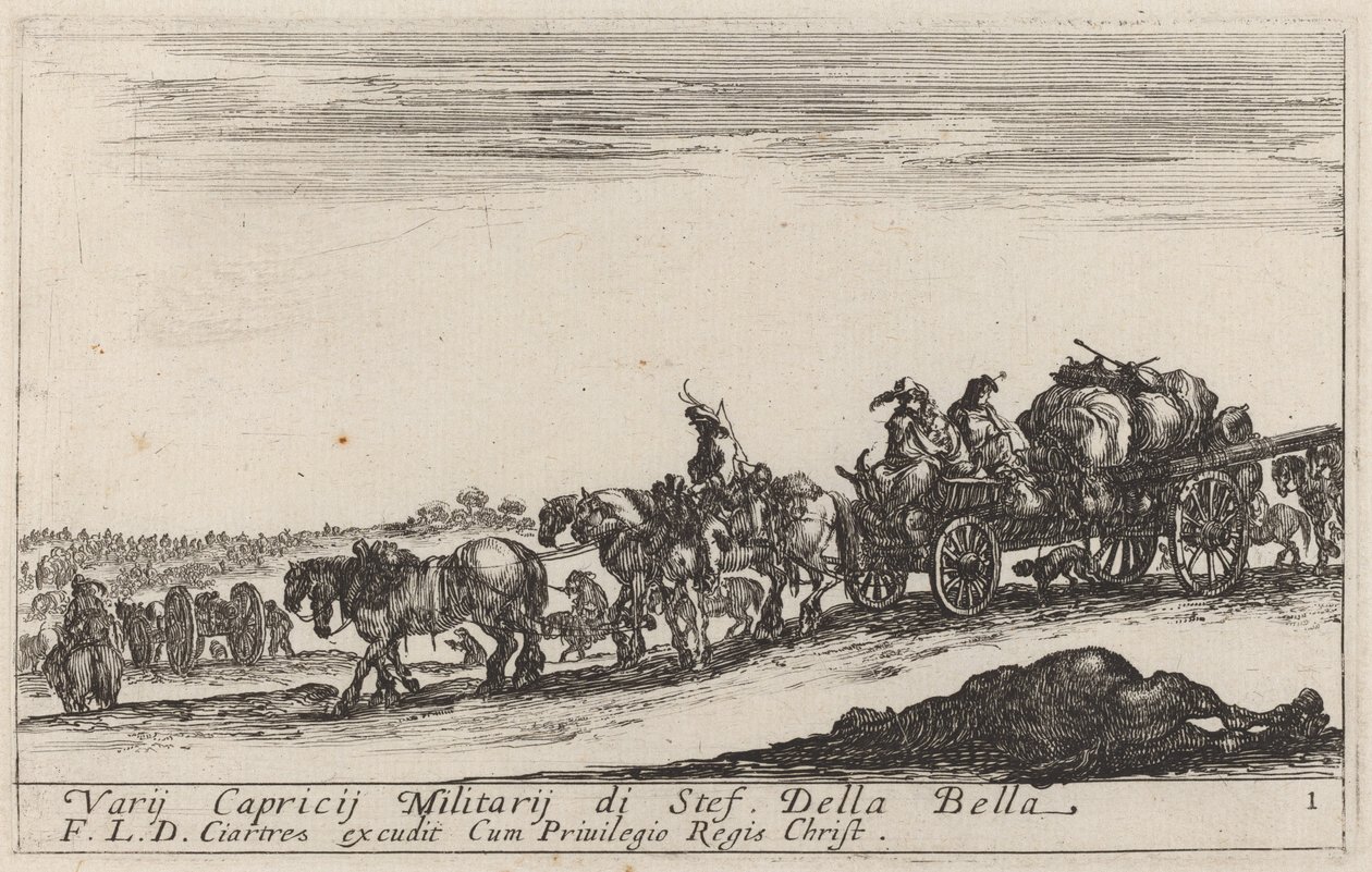 Tren de equipajes, c. 1641 de Stefano della Bella