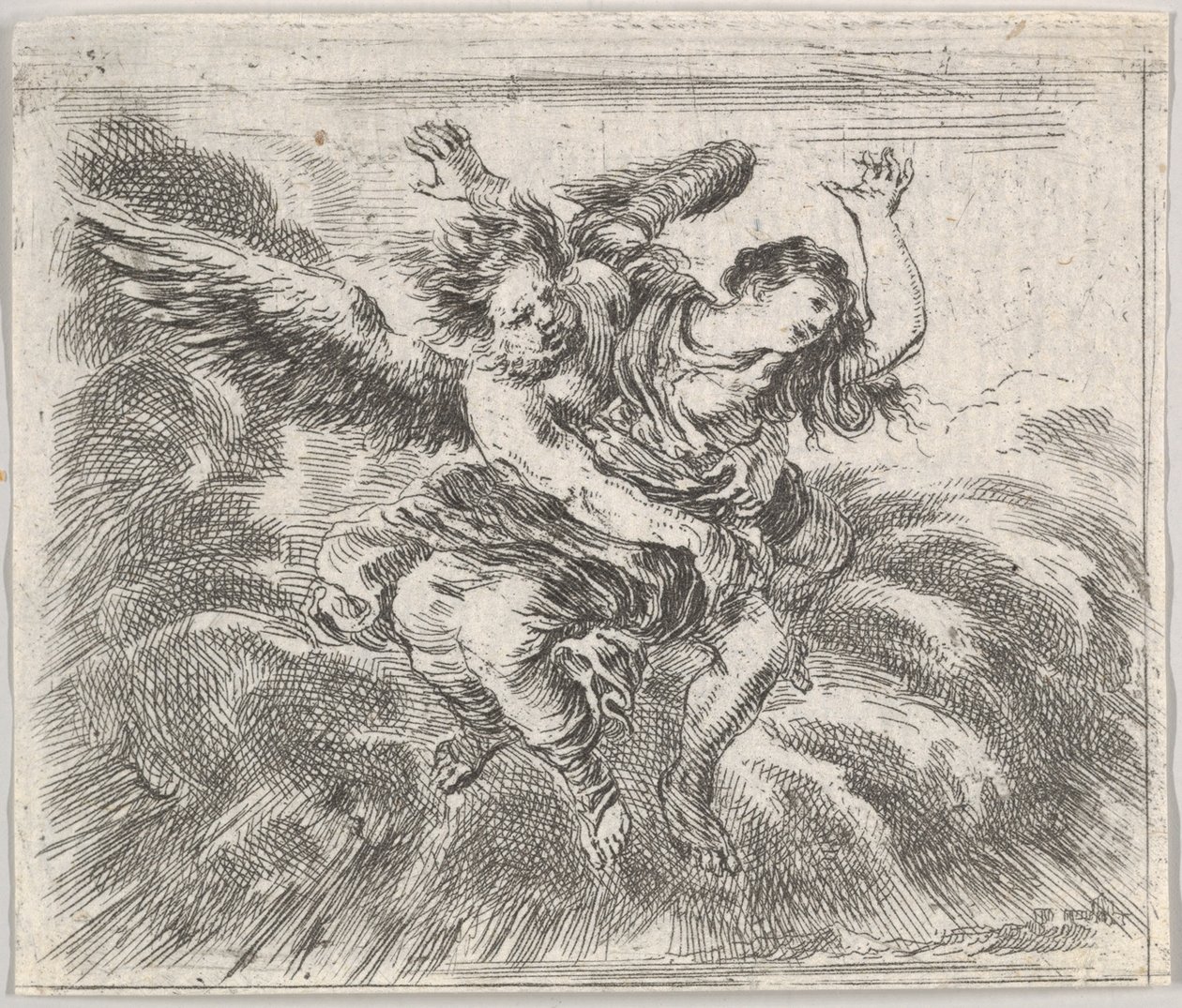 Bóreas y Orithyia, de Juego de Mitología Jeu de la Mythologie, 1644 de Stefano della Bella