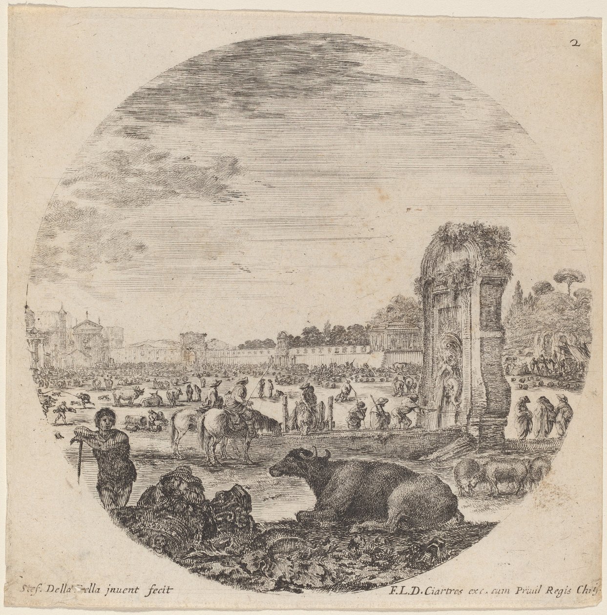 Campo Vaccino, 1646 de Stefano della Bella