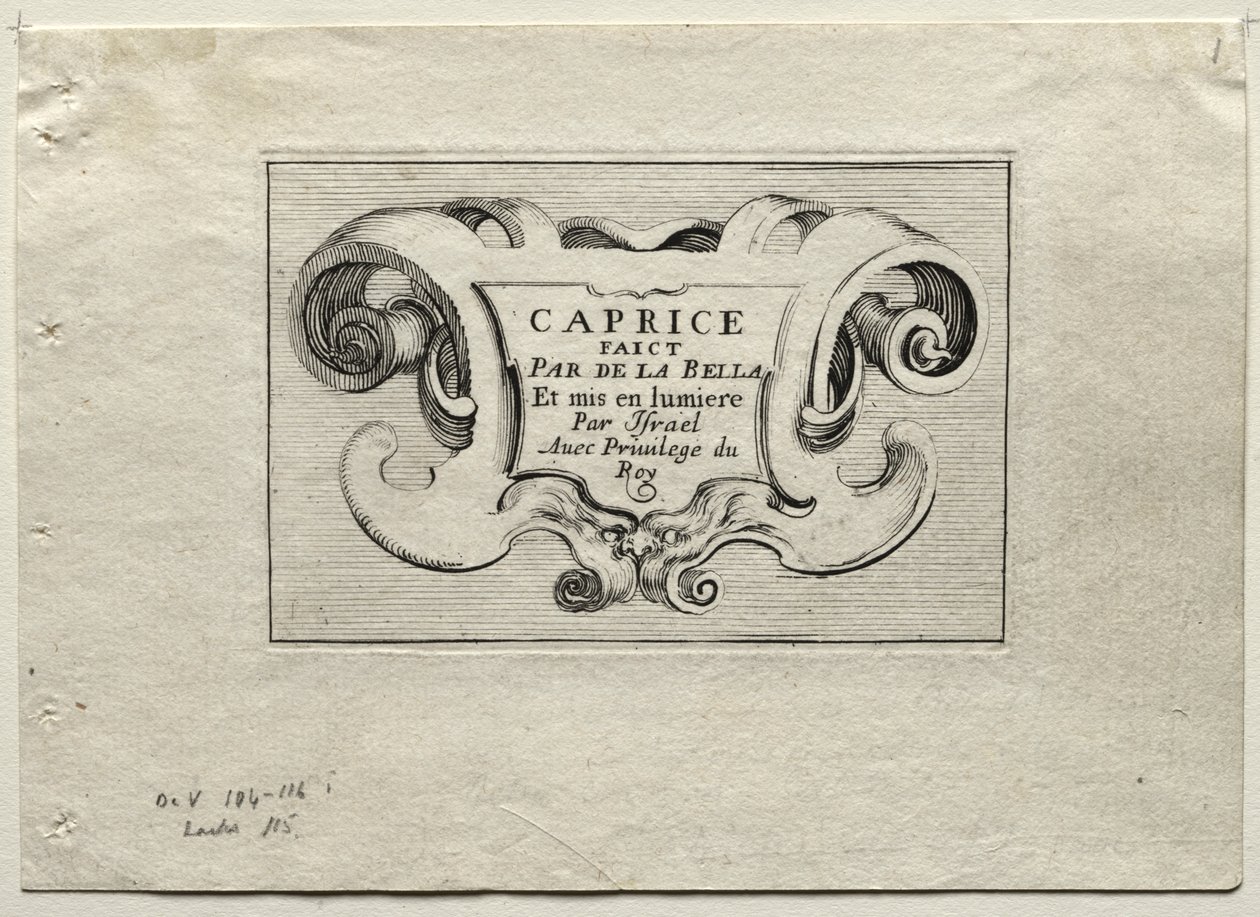 Caprichos: Página de título de Stefano della Bella