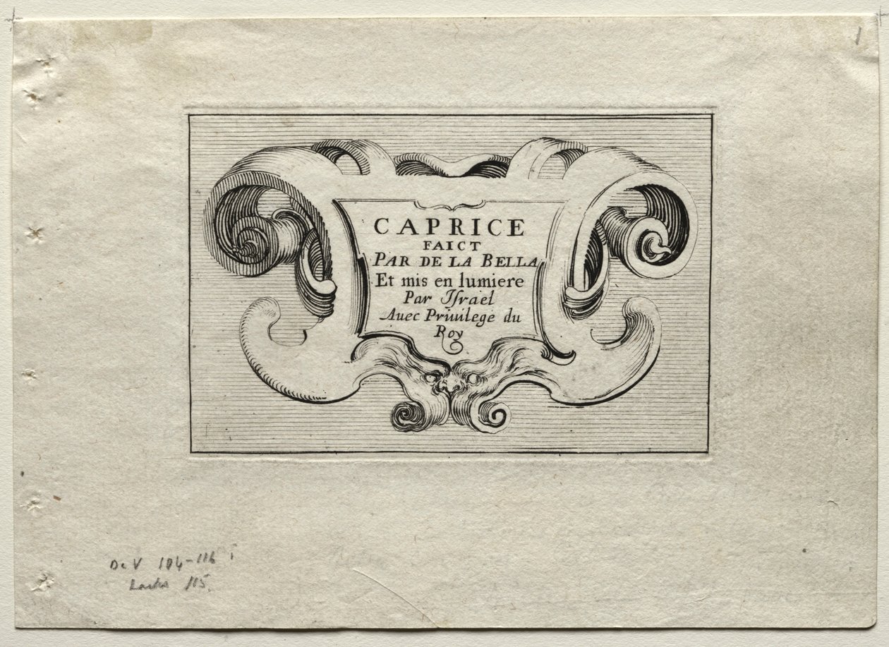 Caprichos: Página de título de Stefano della Bella