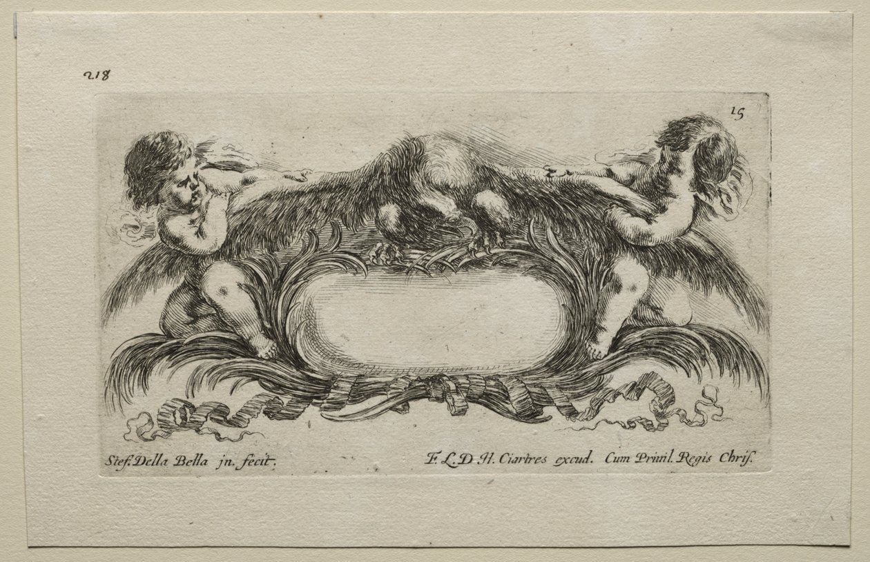 Colección de Varios Caprichos y Nuevos Diseños de Cartuchos y Adornos: No 15 de Stefano della Bella