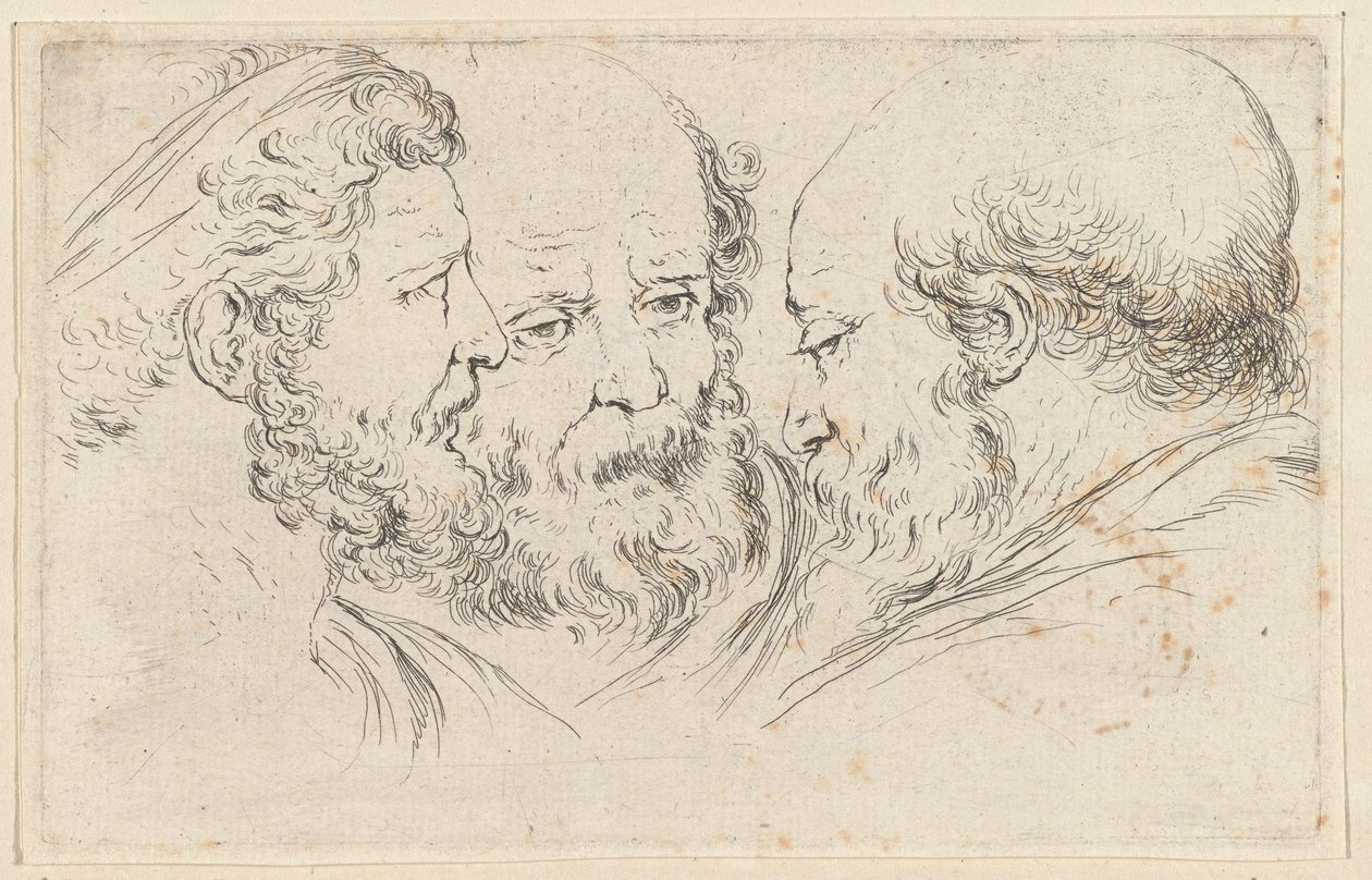 Tres cabezas de filósofos de Stefano della Bella