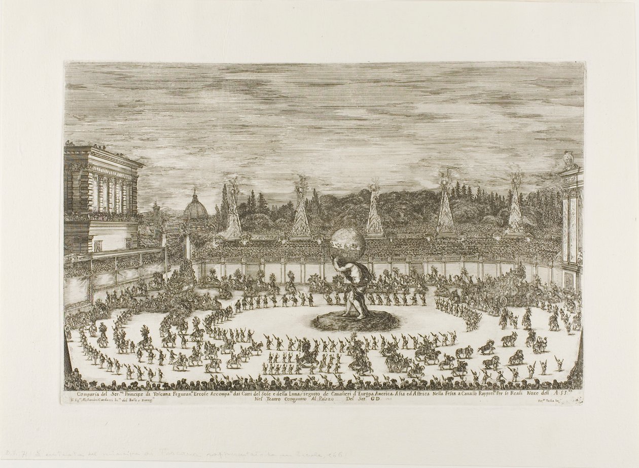 Ballet ecuestre en el anfiteatro de los Jardines de Boboli de Stefano della Bella