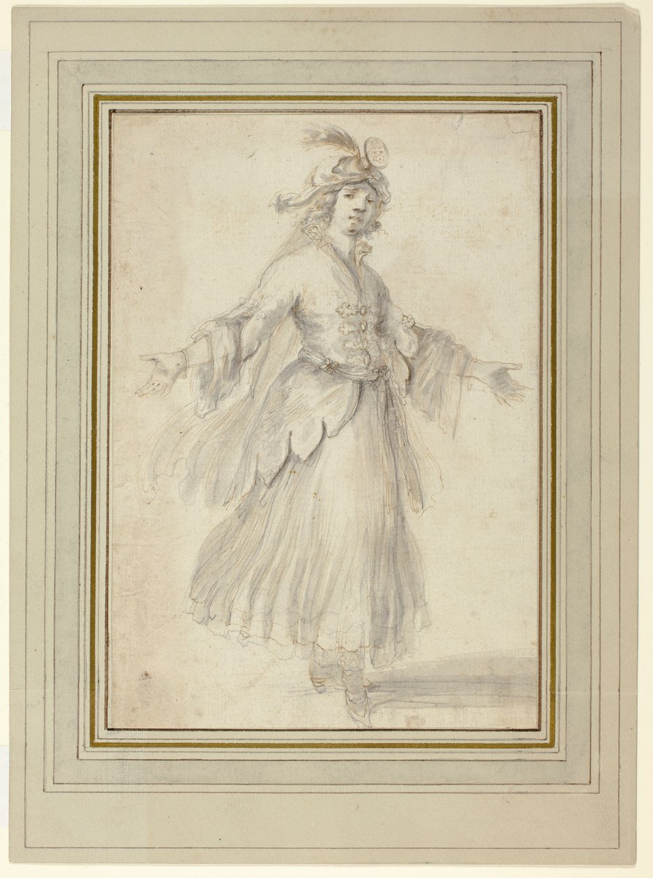 Bailarina en un traje exótico de Stefano della Bella