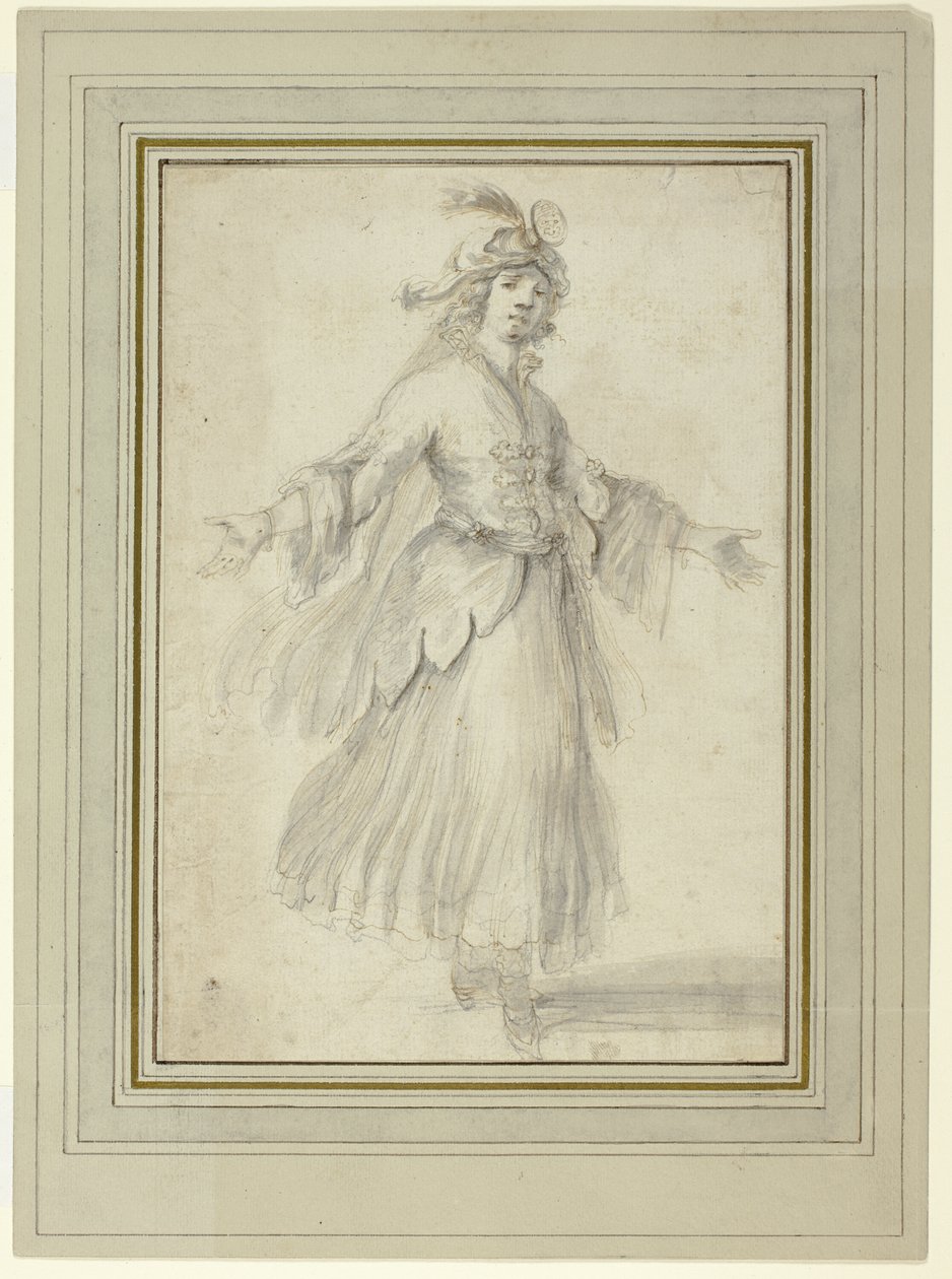 Bailarina en un traje exótico de Stefano della Bella