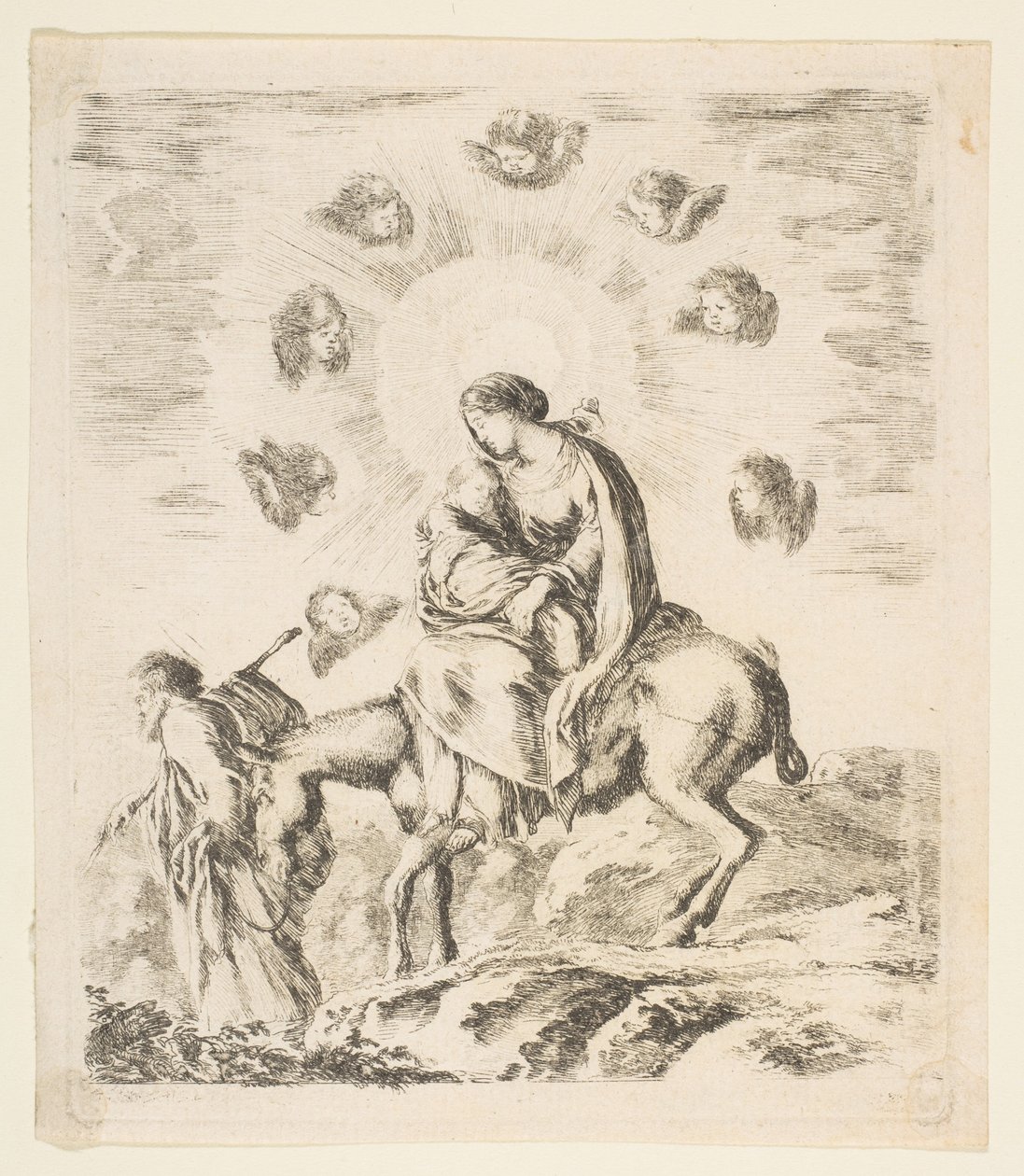 Huida a Egipto, ca. 1641 de Stefano della Bella