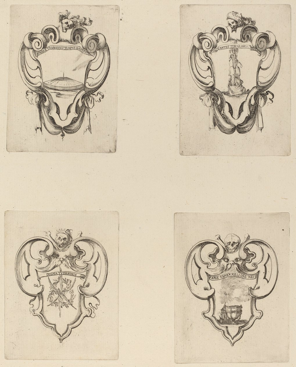 Cuatro emblemas para el funeral del Príncipe Francesco de Medici de Stefano della Bella