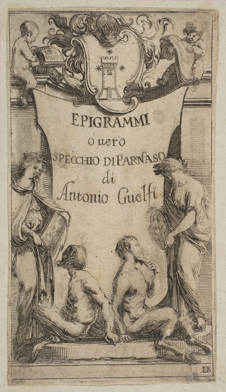 Frontispicio para Epigrammi de Guelfi, ca. 1636 de Stefano della Bella