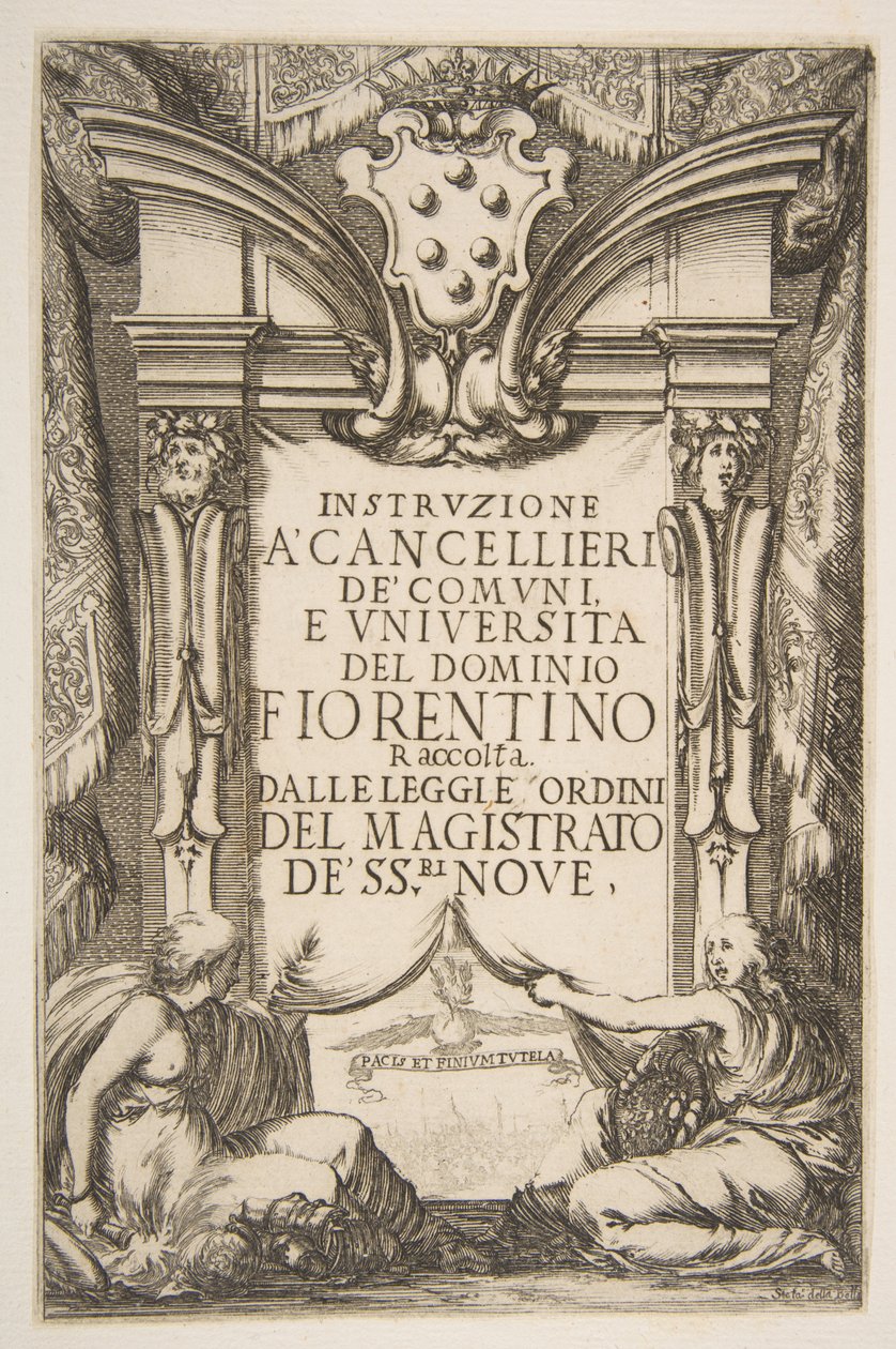 Portada de la Instruzione a Cancellieri de Stefano della Bella