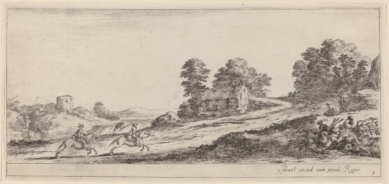 Jinetes galopando, en o antes de 1647 de Stefano della Bella