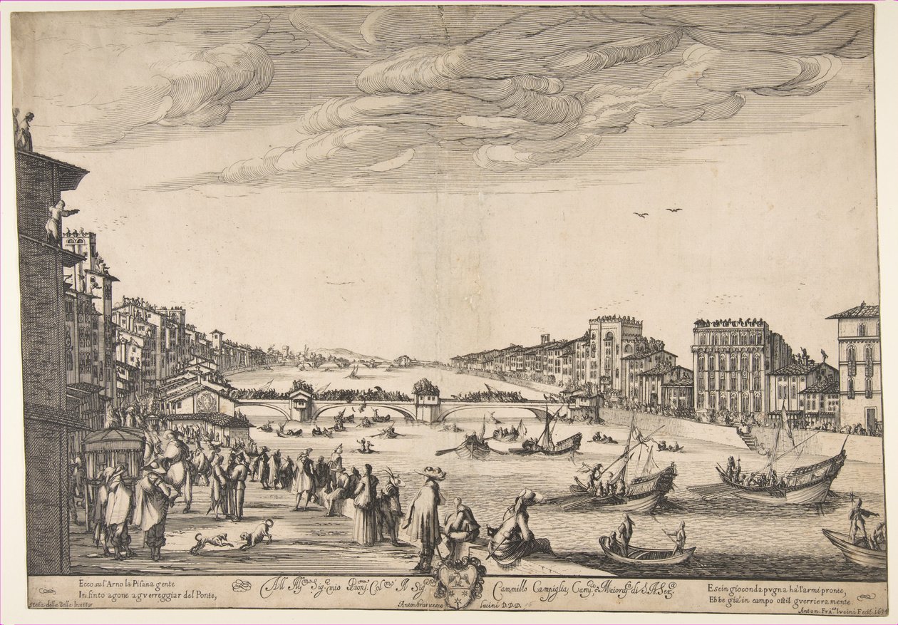 Juego del Puente, Pisa, 1634 de Stefano della Bella