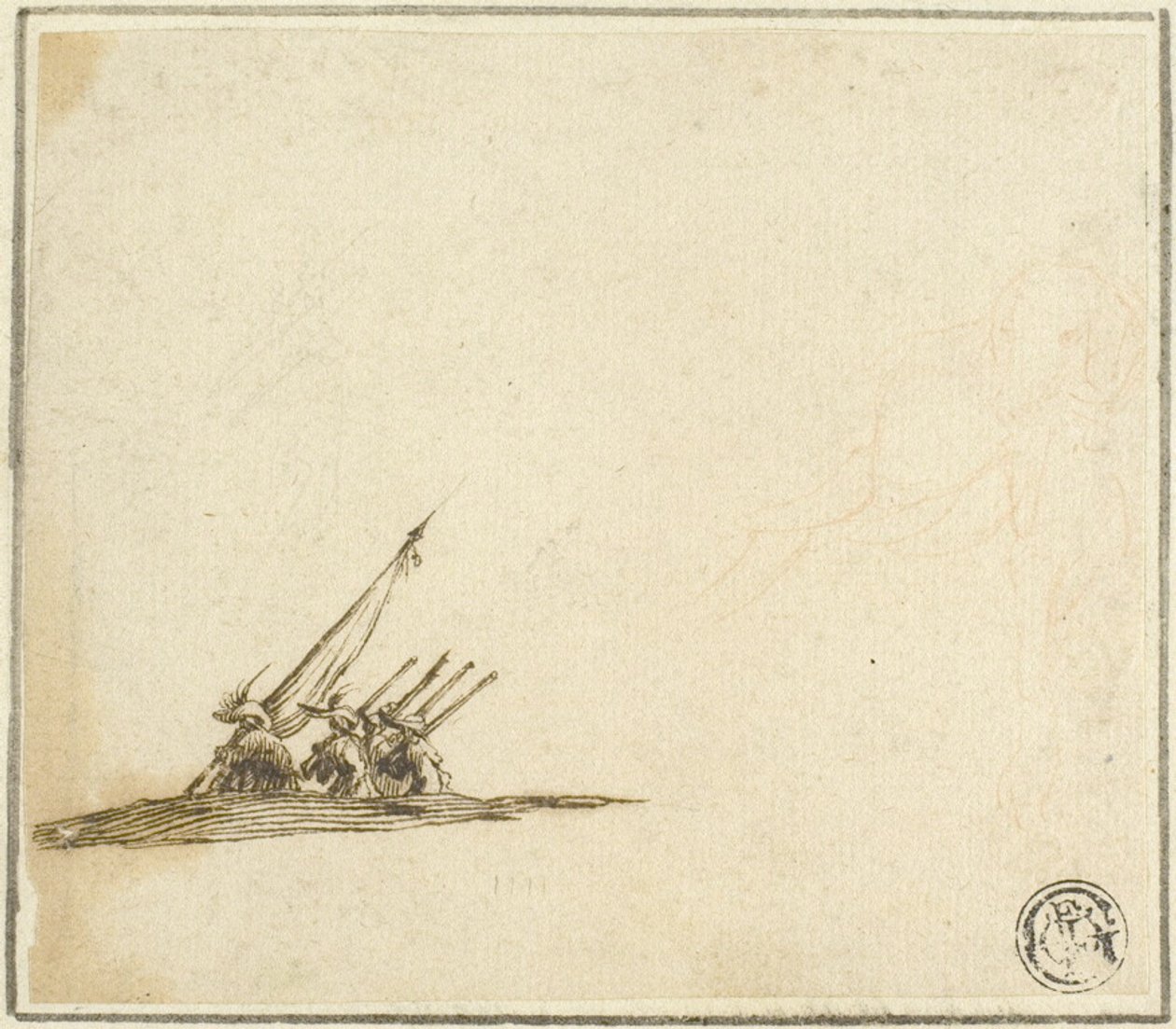 Grupo de soldados de infantería de Stefano della Bella