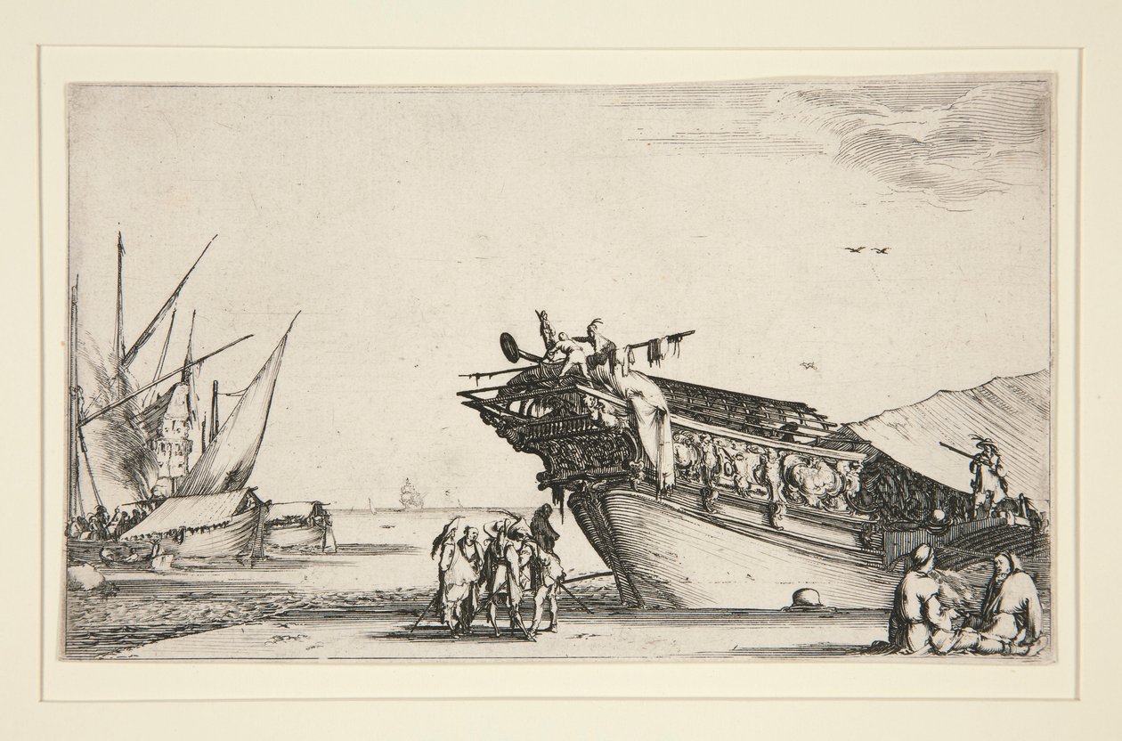 Harbour Scene de una serie de ocho Marines, Dev. 813 de Stefano della Bella