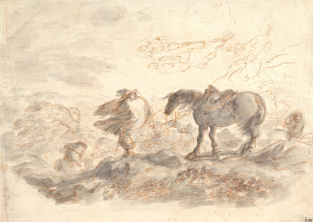 Jinetes en una tormenta de Stefano della Bella